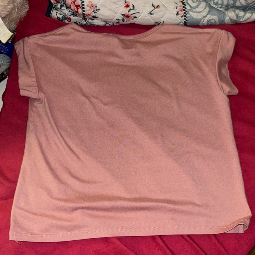 Lily Bleu pink shirt/crop top size 10